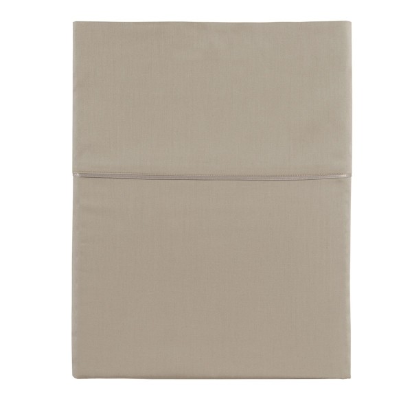 Drap plat satin de coton Bio Teophile Gazelle