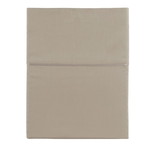 Drap plat satin de coton Bio Teophile Gazelle