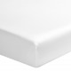 Drap housse satin de coton Bio Teophile Neige (blanc)