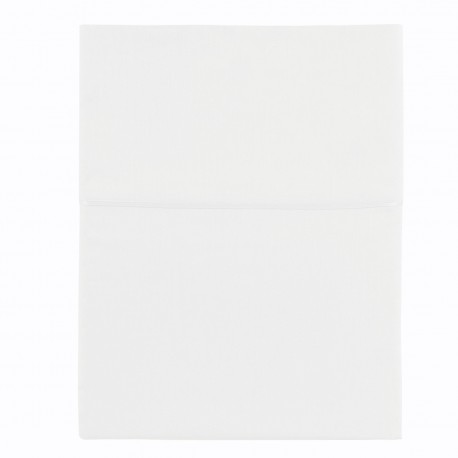 Drap plat uni satin de coton Bio Teophile Neige