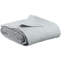 Jeté de lit coton stonewashed Tana Perle, Vivaraise