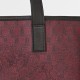 Sac cabas porté main Première Pivoine Bordeaux, Le Jacquard Français