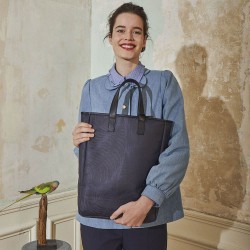 Sac cabas porté main Première Palme Bleu, Le Jacquard Français