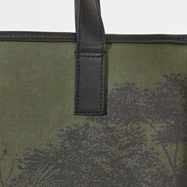 Sac cabas porté main Première Paysage Vert, Le Jacquard Français