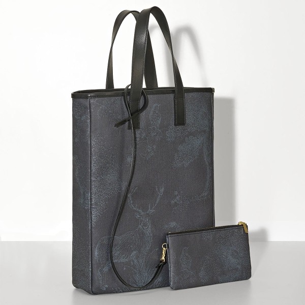 Sac cabas porté main Première Parc Bleu, Le Jacquard Français
