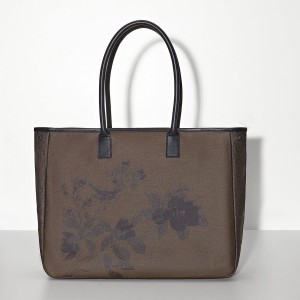 Sac cabas porté épaule Première Perchoir Marron, Le Jacquard Français 2