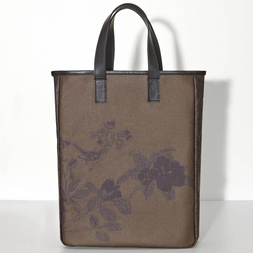 Sac cabas porté main Première Perchoir Marron, Le Jacquard Français