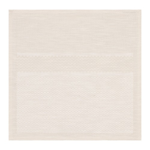 Serviettes de table Slow Life Sable 47x47, Le Jacquard Français