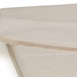 Nappe Nomade coton et lin Slow Life Sable 110x180cm, Le Jacquard Français