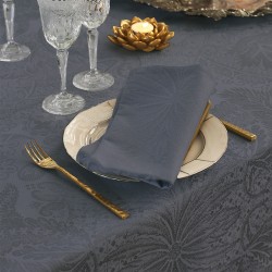 Nappe sur mesure Mille Isaphire Zinc, laize 185cm, Garnier-Thiébaut