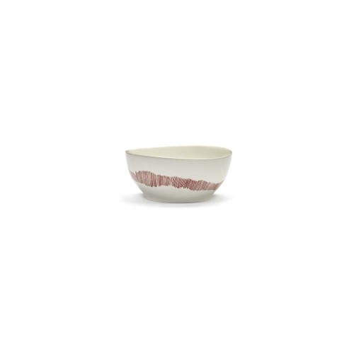 Serax - Bol 15cm en grès Tourbillon Blanc/Rouge Feast Ottolenghi