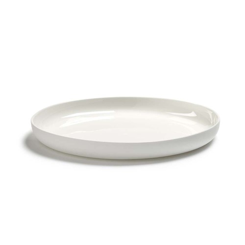 Assiette plate haute 28cm porcelaine blanche Base, Serax by Piet Boon