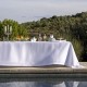 Nappes de table Portofino Bianco pur lin, Le Jacquard Français