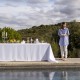 Nappes de table Portofino Bianco pur lin, Le Jacquard Français