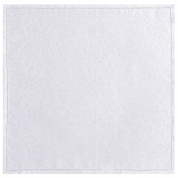 Serviettes de table Portofino Fiori Bianco pur lin, Le Jacquard Français