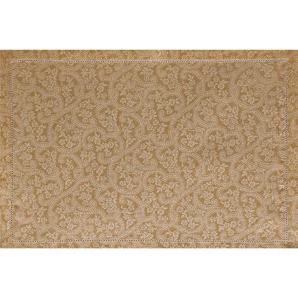Set de table pur lin Portofino Fiori Terra, Le Jacquard Français