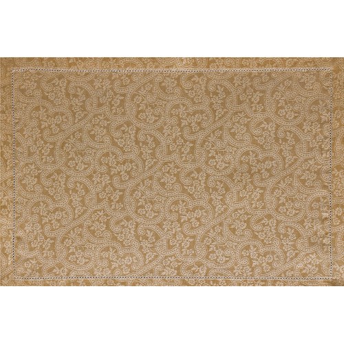 Set de table pur lin Portofino Fiori Terra, Le Jacquard Français