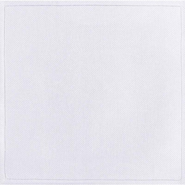 Serviettes de table pur lin Portofino Bianco, Le Jacquard Français