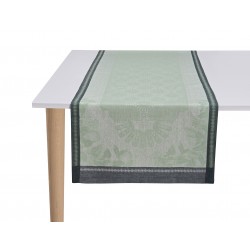 Chemin de table pur lin Jardin d'orient Fontaine, Le Jacquard Français