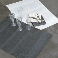 Torchon essuie-verres pur lin Cristal Onyx, Le Jacquard Français