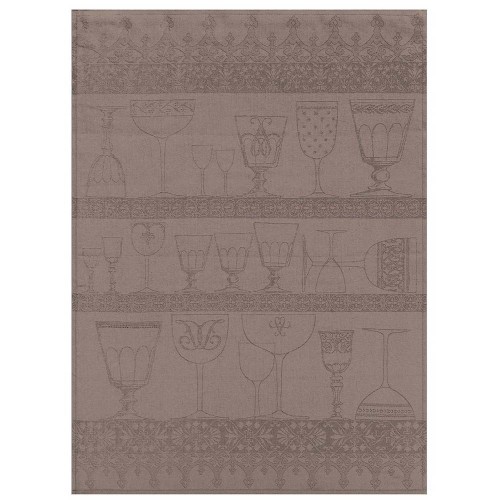 Torchons de cuisine pur lin Cristal Poivre gris, Le Jacquard Français