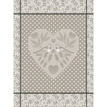 Torchon de vaisselle coton jacquard - Blanc et Couleurs