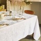 Nappes de table coton/lin Mille Giverny Blanc, Garnier-Thiébaut