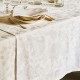 Chemin de table anti tache coton/lin Mille Giverny Blanc, Garnier-Thiébaut