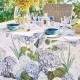 Nappes de table antitache pur lin Jardin de Bretagne Bleu, Garnier-Thiébaut 