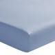 Drap housse uni en percale de coton Première Bleu Olympe