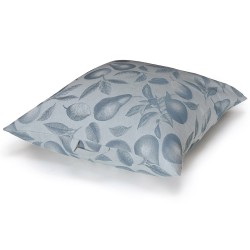 Pouf carré acrylique outdoor Arrière-pays Cassis 80x80cm, Le Jacquard Français