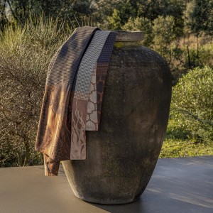 Drap de plage nid d'abeilles Récifs Encre, Le Jacquard Français 2