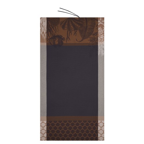 Drap de plage nid d'abeilles Récifs Encre, Le Jacquard Français