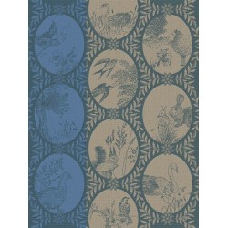 Torchon de cuisine pur coton Joséphine Myosotis, Le Jacquard Français