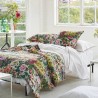 Bout de lit en velours polyester Grandiflora Rose poudré, Designers Guild