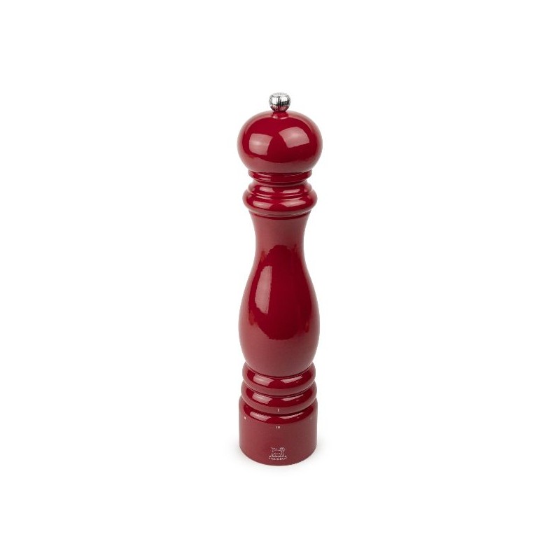 Moulin a sel, Peugeot, bois, inox, rouge, 30cm - moulin peugeot