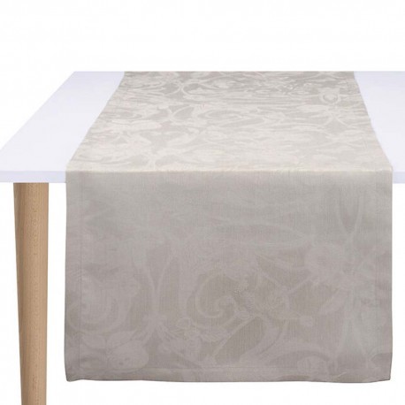 Chemin de table pur lin Tivoli Sabbia, Le Jacquard Français