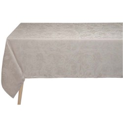 Nappe sur mesure Tivoli Sabbia pur lin laize 180cm, Le Jacquard Français