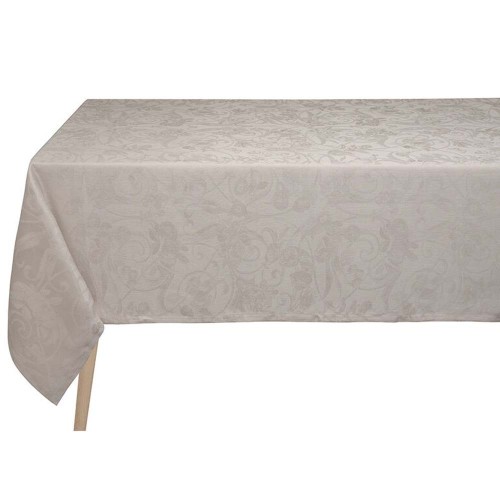 Tissu nappe au mètre Tivoli Sabbia pur lin laize 180cm, Le Jacquard Français