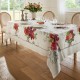 Nappes de table antitache pur lin Banquet floral Blanc, Garnier-Thiébaut