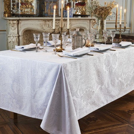 Nappe coton Mille Isaphire Blanc, Garnier-Thiébaut