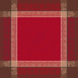 Petit Carré déco Couronne de Noël Rouge, Garnier-Thiébaut