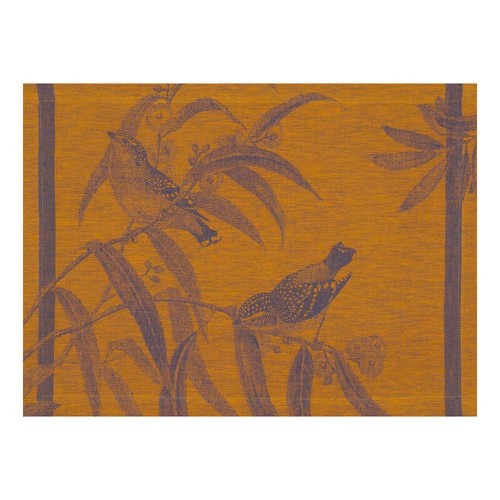 Set de table design  antitache pur lin Volière Nocturne, Le Jacquard Français 