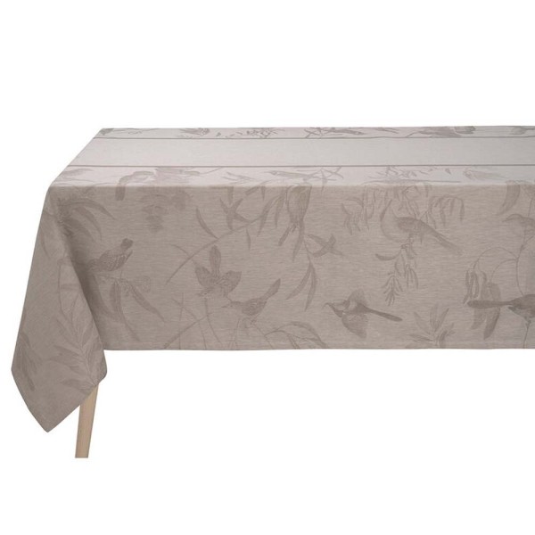 Nappe pur lin Volière Solaire, Le Jacquard Français