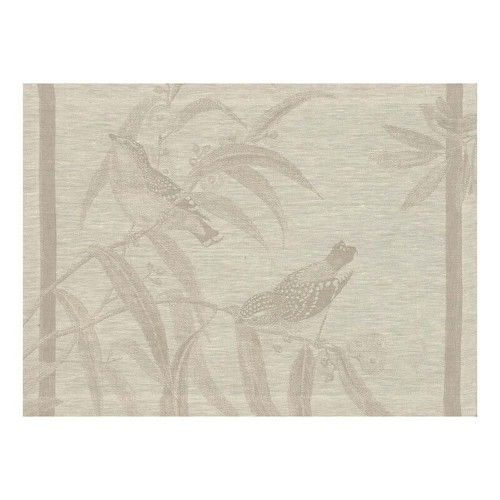 Set de tabledesign  antitache pur lin Volière Solaire, Le Jacquard Français 