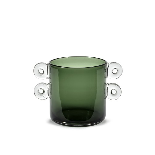  Vase design Vert foncé Wind & Fire Hauteur 18cm - Marie Michielssen, Serax