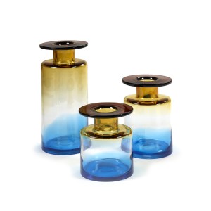 Vase design Bleu/Ambre Wind & Fire Hauteur 27cm - Marie Michielssen, Serax 2