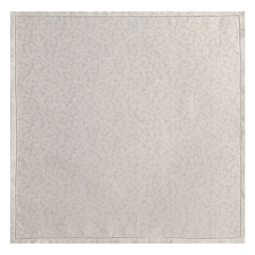 Serviettes de table Portofino Fiori Sabbia pur lin, Le Jacquard Français 	