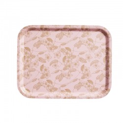 Plateau de service en bois 100% bouleau Essentiel Graphique Terre 36x27cm, Le Jacquard Français