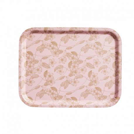 Plateau de service en bois 100% bouleau Essentiel Graphique Terre 36x27cm, Le Jacquard Français